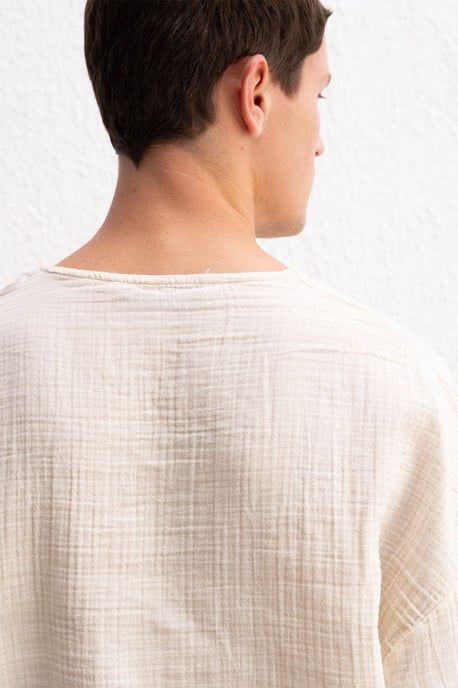 Muslin Crew Neck Långärmad T-shirt - Image 5