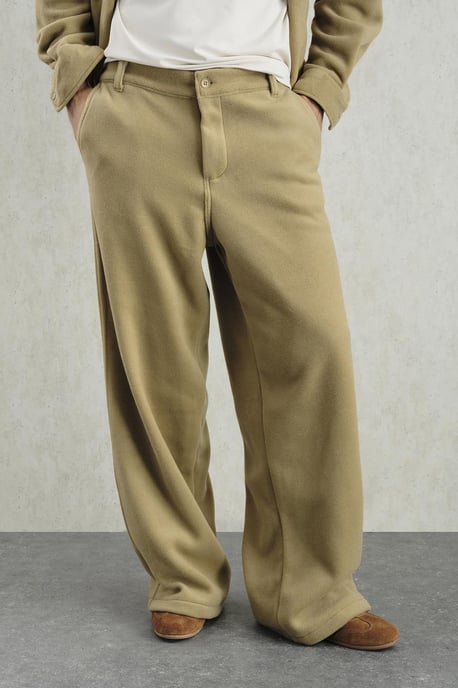 Gestructureerde Brede Pantalon met Knopsluiting - Image 2