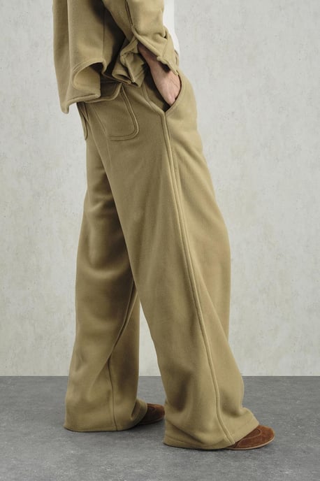 Gestructureerde Brede Pantalon met Knopsluiting - Image 3