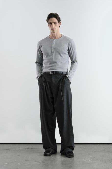 Wijde Gelaagde Gestreepte Broek - Image 1