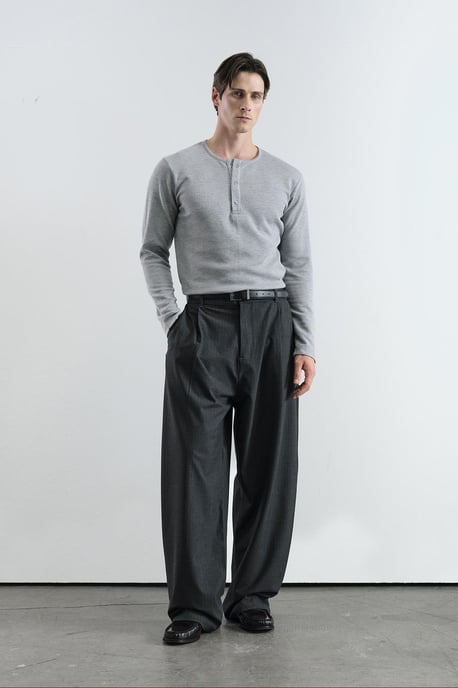 Wijde Gelaagde Gestreepte Broek - Image 2