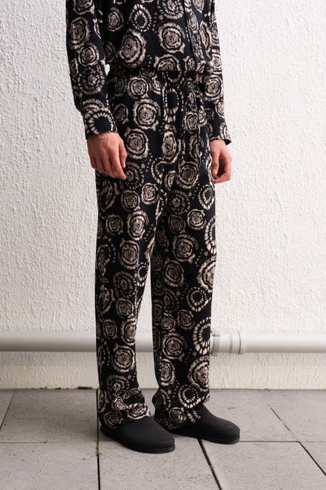 Wide Leg Relaxed Fit Pants - Image 1