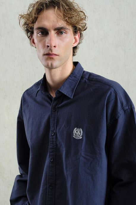 Broderad Poplin Skjorta med Knäppning - Image 2