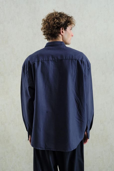 Broderad Poplin Skjorta med Knäppning - Image 3