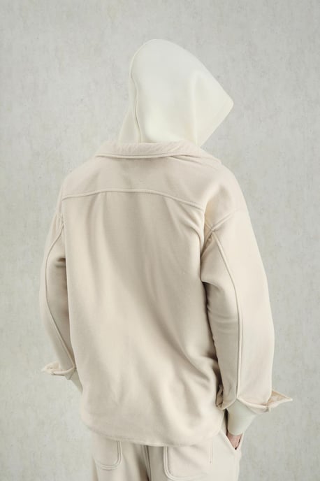 Oversized Plyschskjorta med Tryckknäppning - Image 3