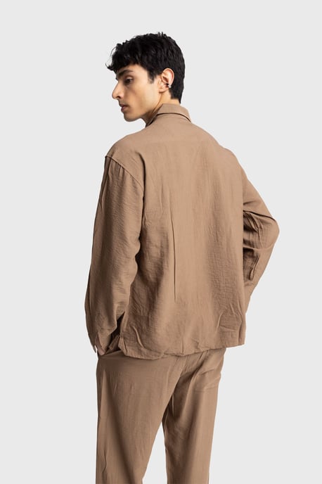 Långärmad skjorta med knapp och ficka - Image 3