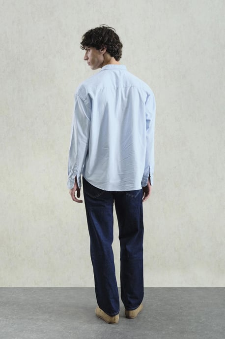 Broderad knapp-up poplin skjorta - Image 3