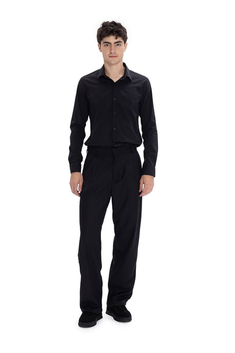 Slim Fit Poplin Skjorta med Knappar - Image 2