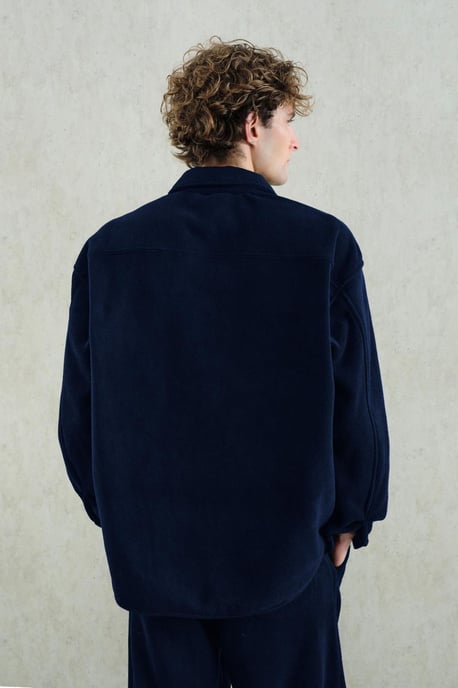 Oversized Plyschskjorta med Tryckknäppning - Image 2