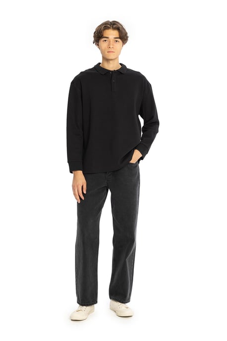 Regular Fit Polokrage Knapp T-shirt - Image 2