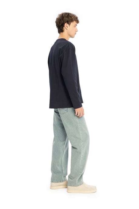 Långärmad T-shirt med rund hals i bomull - Image 3