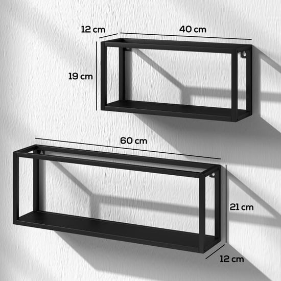 4goodz 2-delige set wandplanken voor wandmontage staal - - Image 2