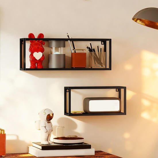 4goodz 2-delige set wandplanken voor wandmontage staal - - Image 3