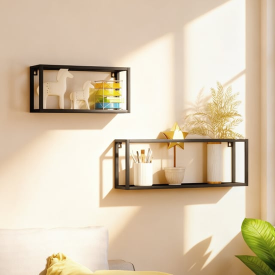 4goodz 2-delige set wandplanken voor wandmontage staal - - Image 4