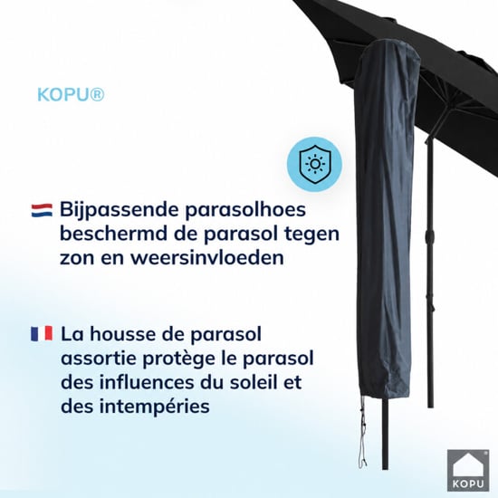 Kopu ® sevilla parasol rechthoek 200x300 cm met hoes balkonparasol - Image 5