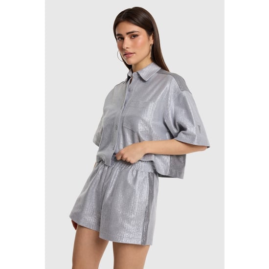 Alix The Label Foile short zilverkleurig - Image 3