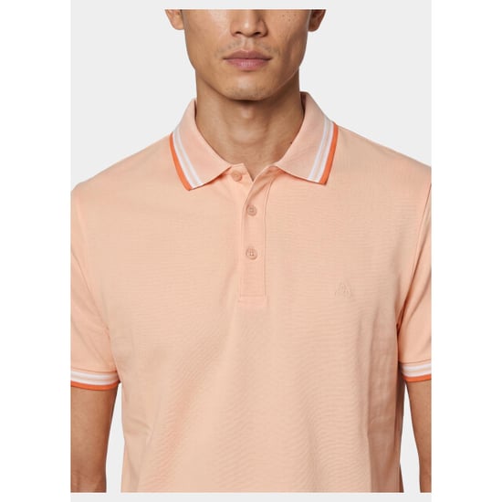 Bos Bright Blue Scotland blue polo heren brick polo plain contrast col spe25108br06sb/735 apricot - Image 5