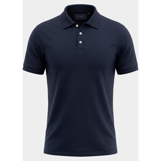 Bos Bright Blue Scotland blue polo heren boris polo spe25108bo40sb/290 navy - Image 5