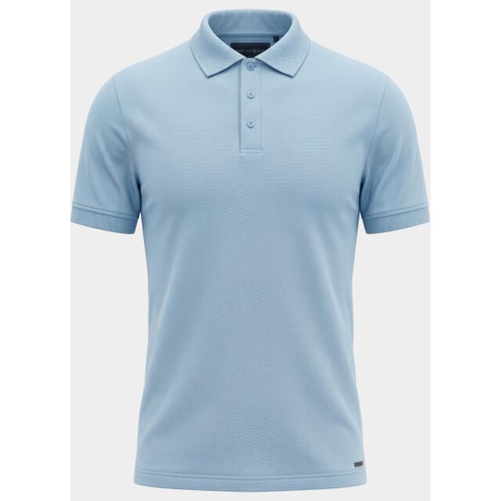 Bos Bright Blue Scotland blue polo heren boris polo spe25108bo40sb/210 light blue - Image 5