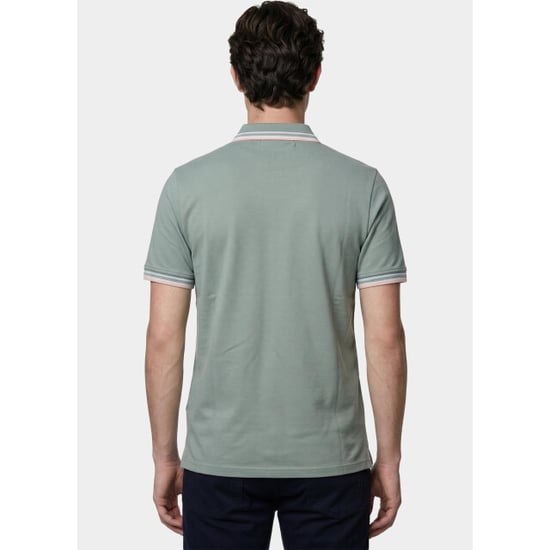 Bos Bright Blue Scotland blue polo heren brick polo plain contrast col spe25108br06sb/361 sea green - Image 2