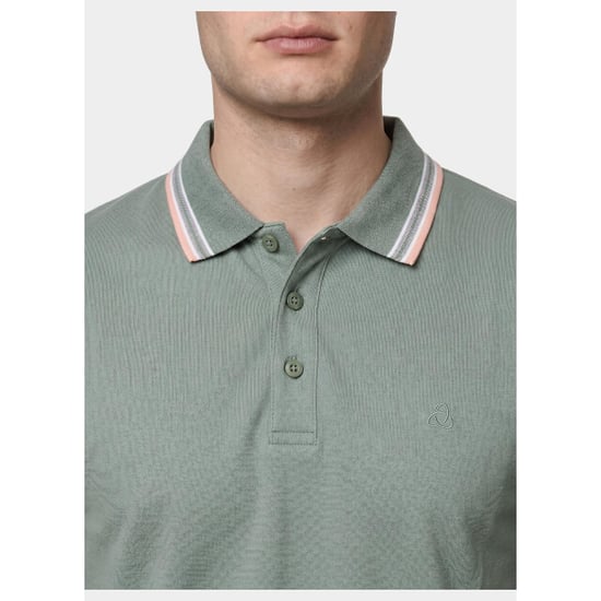Bos Bright Blue Scotland blue polo heren brick polo plain contrast col spe25108br06sb/361 sea green - Image 4
