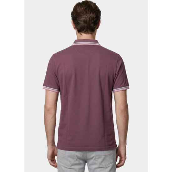 Bos Bright Blue Scotland blue polo heren brick polo plain contrast col spe25108br06sb/765 grape - Image 3