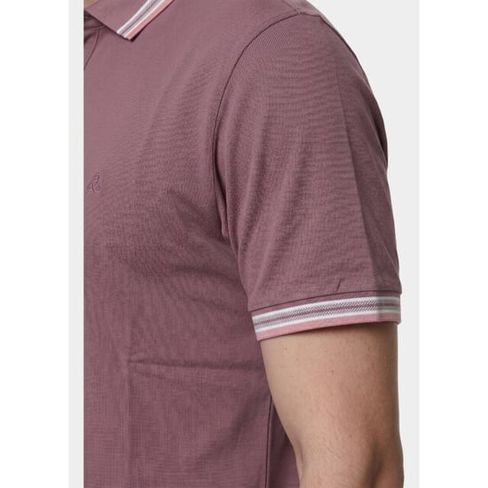 Bos Bright Blue Scotland blue polo heren brick polo plain contrast col spe25108br06sb/765 grape - Image 4