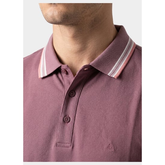Bos Bright Blue Scotland blue polo heren brick polo plain contrast col spe25108br06sb/765 grape - Image 5