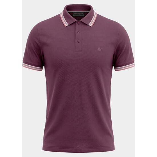 Bos Bright Blue Scotland blue polo heren brick polo plain contrast col spe25108br06sb/765 grape - Image 6