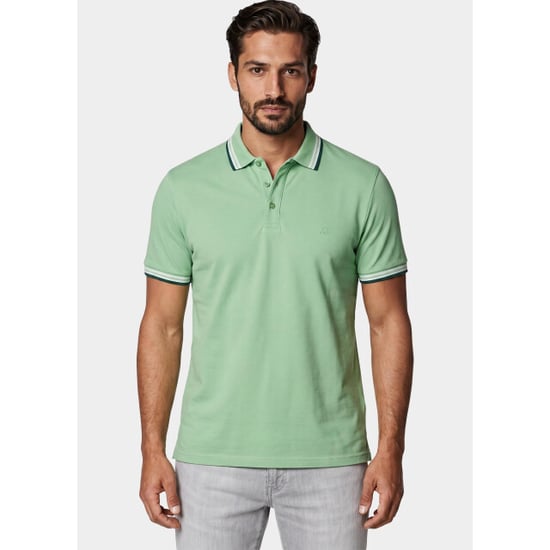 Bos Bright Blue Scotland blue polo heren brick polo plain contrast col spe25108br06sb/314 meadow green - Image 1