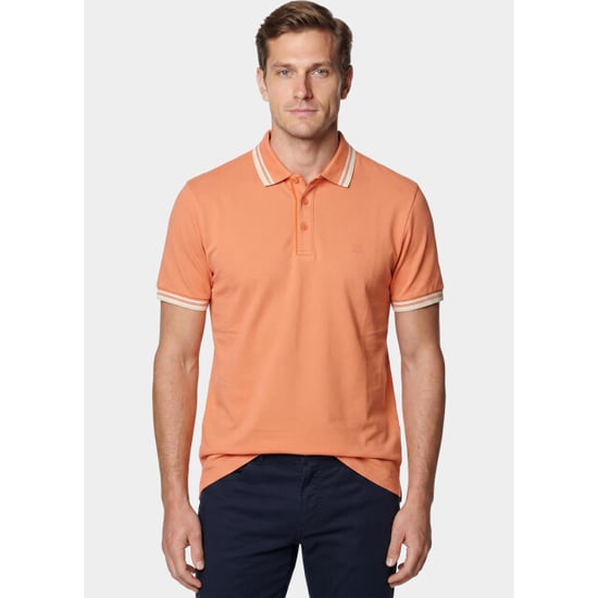 Bos Bright Blue Scotland blue polo heren brick polo plain contrast col spe25108br06sb/530 sunset - Image 1