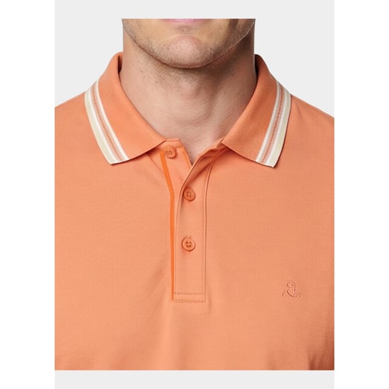 Bos Bright Blue Scotland blue polo heren brick polo plain contrast col spe25108br06sb/530 sunset - Image 2