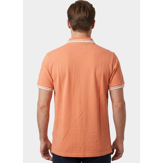Bos Bright Blue Scotland blue polo heren brick polo plain contrast col spe25108br06sb/530 sunset - Image 3