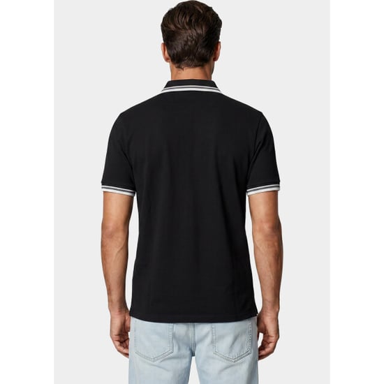 Bos Bright Blue Scotland blue polo heren brick polo plain contrast col spe25108br06sb/990 black - Image 4
