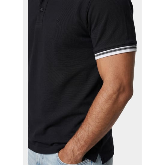 Bos Bright Blue Scotland blue polo heren brick polo plain contrast col spe25108br06sb/990 black - Image 6