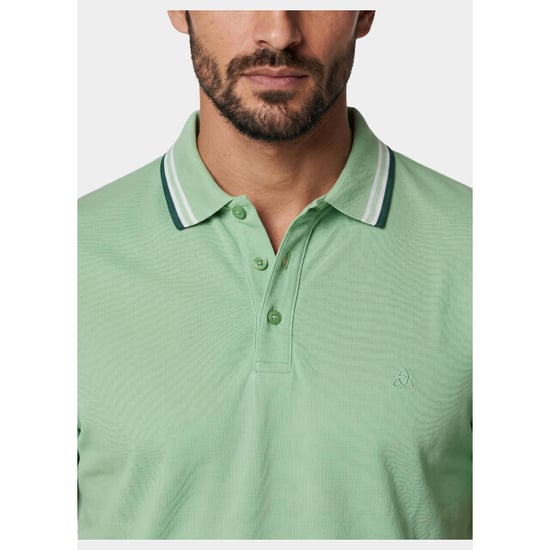 Bos Bright Blue Scotland blue polo heren brick polo plain contrast col spe25108br06sb/314 meadow green - Image 6
