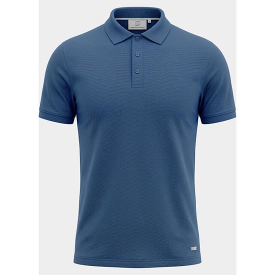 Born with Appetite Polo heren arto polo bwa25108ar22/268 jeans blue - Image 2
