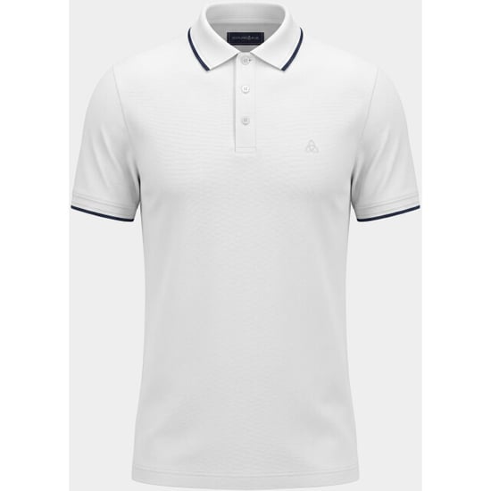Bos Bright Blue Scotland blue polo heren brick polo plain contrast col spe25108br06sb/100 white - Image 2