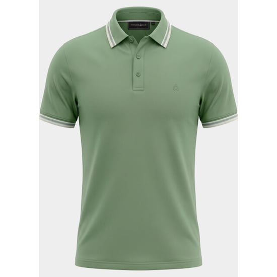 Bos Bright Blue Scotland blue polo heren brick polo plain contrast col spe25108br06sb/343 surf side - Image 2