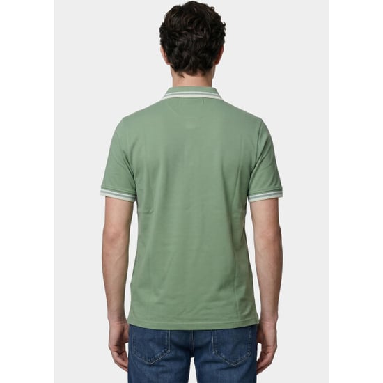 Bos Bright Blue Scotland blue polo heren brick polo plain contrast col spe25108br06sb/343 surf side - Image 3