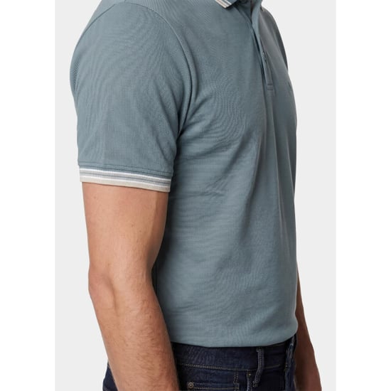 Bos Bright Blue Scotland blue polo heren brick polo plain contrast col spe25108br06sb/942 steel - Image 3