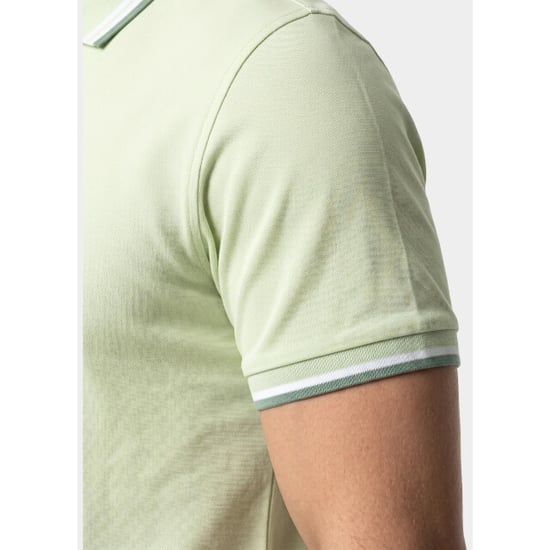 Bos Bright Blue Scotland blue polo heren brick polo plain contrast col spe25108br06sb/311 pistachio - Image 4