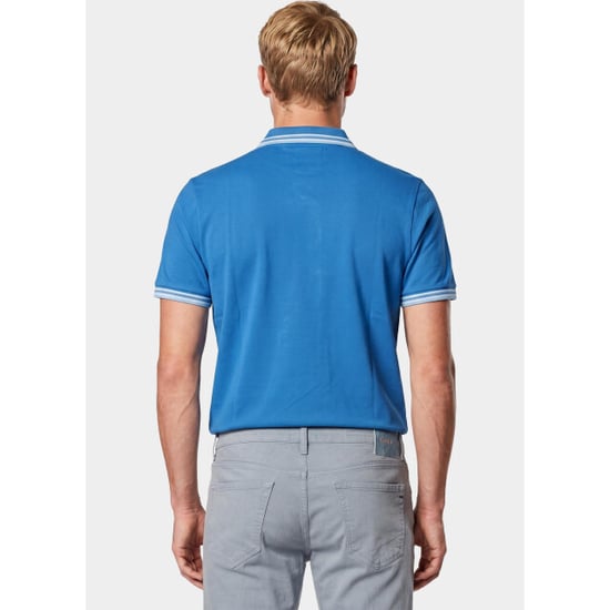 Bos Bright Blue Scotland blue polo heren brick polo plain contrast col spe25108br06sb/241 true blue - Image 5