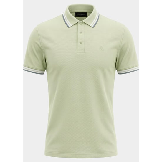 Bos Bright Blue Scotland blue polo heren brick polo plain contrast col spe25108br06sb/311 pistachio - Image 5