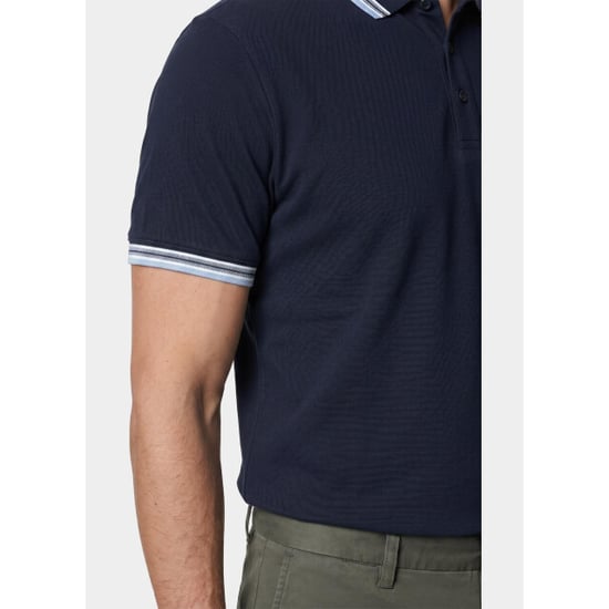 Bos Bright Blue Scotland blue polo heren brick polo plain contrast col spe25108br06sb/290 navy - Image 5