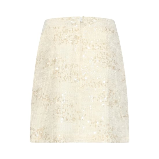 Smashed Lemon Pailletten mini rok met structuur en aansluitende pasvorm | - Image 6