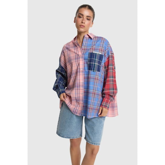 Alix The Label Ladies woven check mix blouse blouses 2606939752 - Image 4