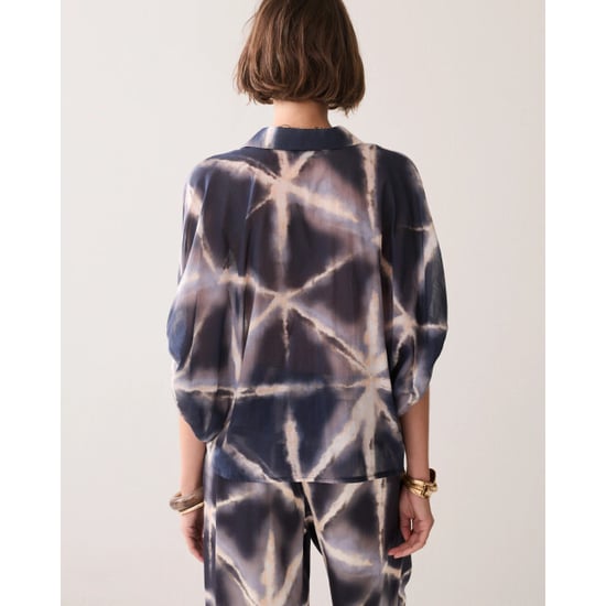 Summum 2s3499-12458 413 blouse tie dye cotton blue noir - Image 6