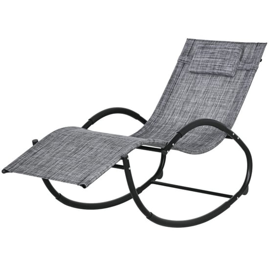 4goodz Schommelstoel tuin ligstoel met hoofdsteun 155x61x88 cm - - Image 1