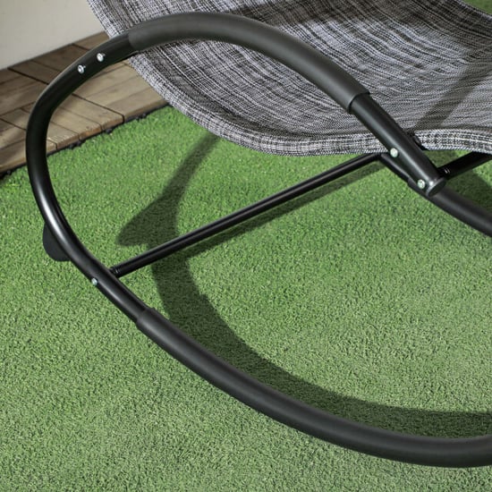 4goodz Schommelstoel tuin ligstoel met hoofdsteun 155x61x88 cm - - Image 5